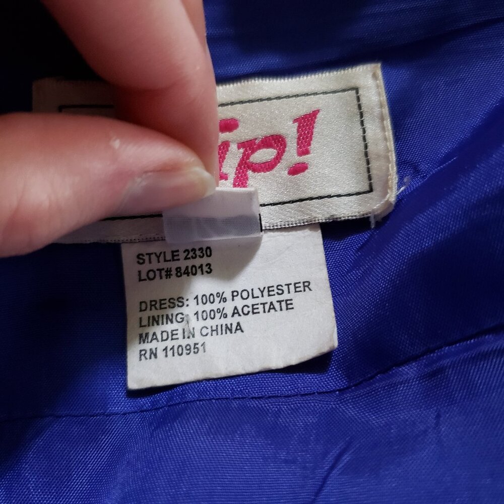 Blue strapless high low gown 1/2 - Picture 13 of 14